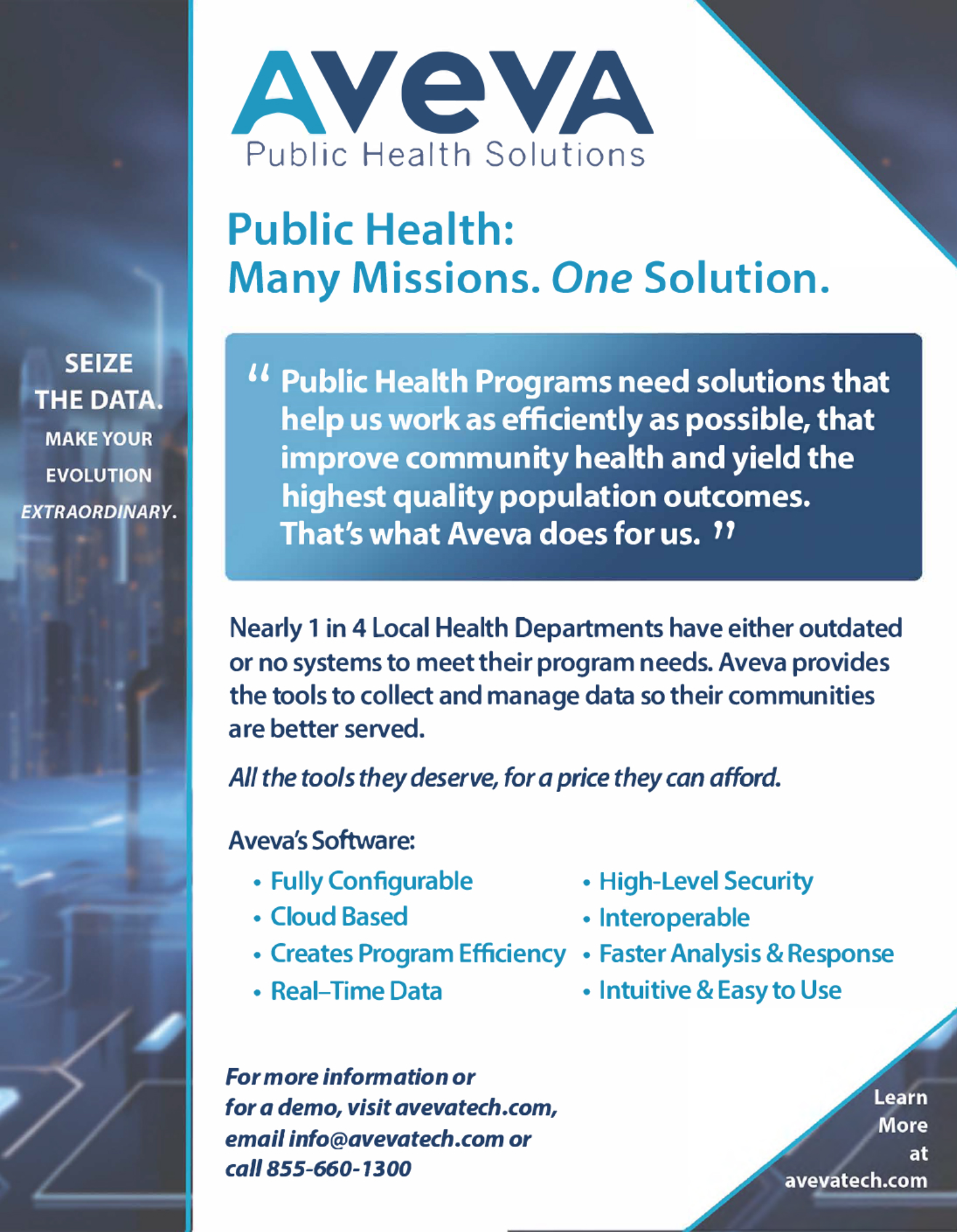 Photo of Aveva Public Health Local Health Department Solutions Brochure